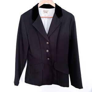 Vintage Foxwood Riding Attire Black English Show Jacket Velvet Collar Medium